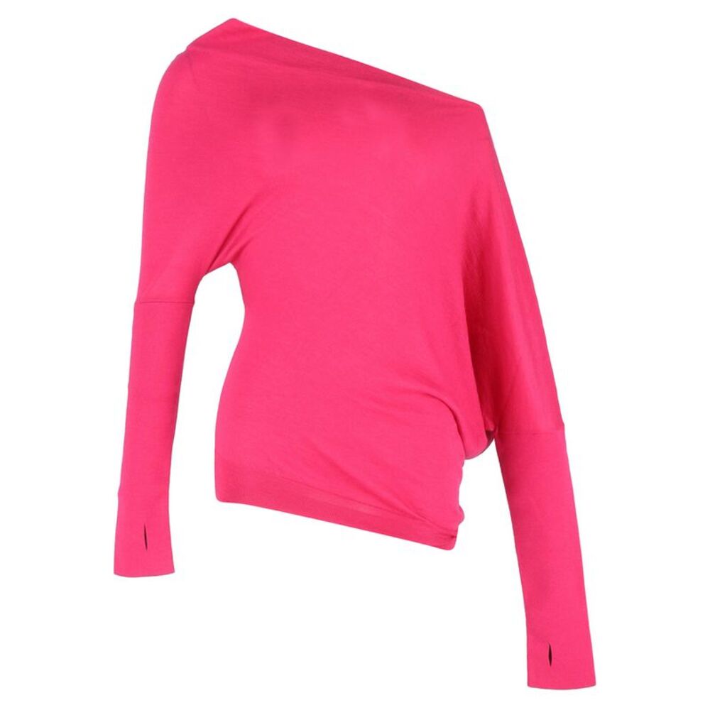 Tom Ford One-Shoulder Asymmetric Jumper in Pink Cashmere